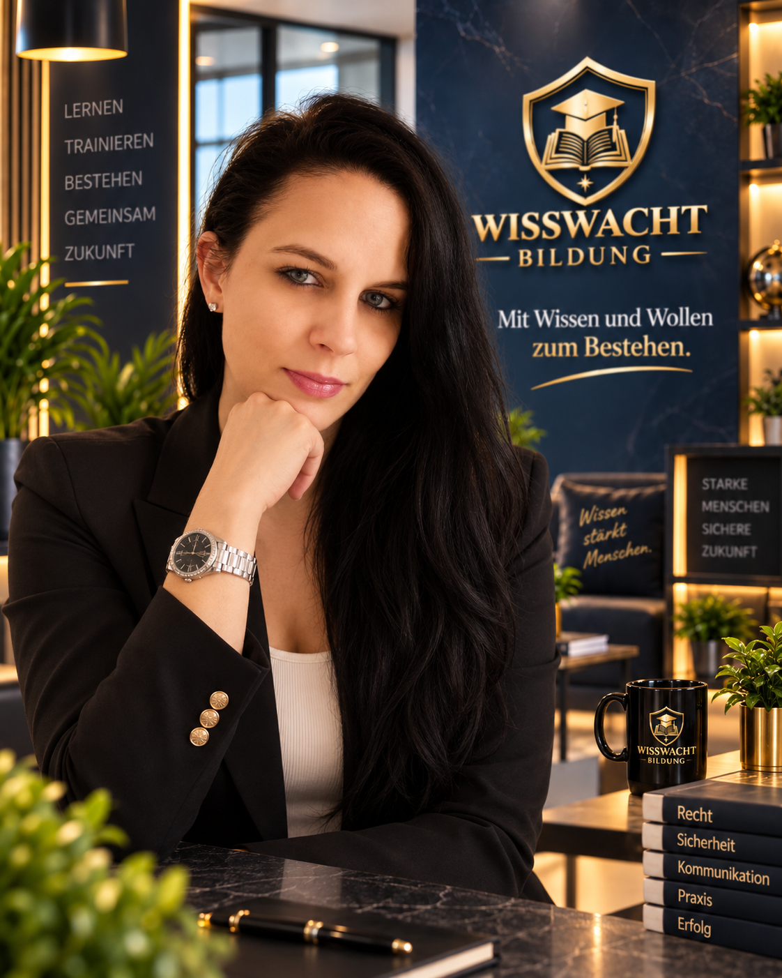 Desiree im Wisswacht-Bildungsbüro